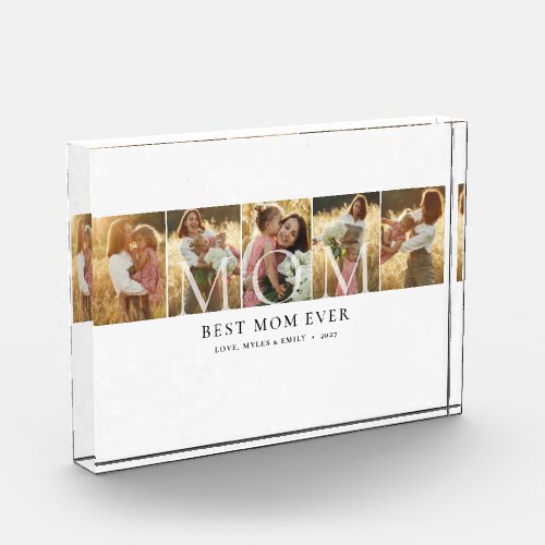 Mom Photo Collage Best Mom Ever Keepsake Acrylic Award