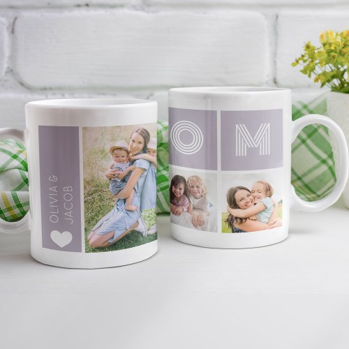 Mom Photo Collage Custom Coffee Mug