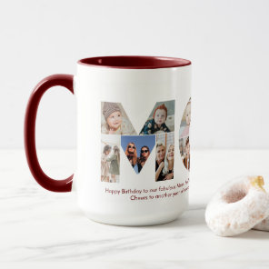 Mom Photo Collage Cutout Mother's Day Birthday Mug