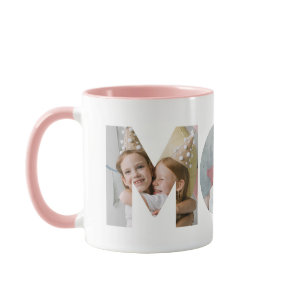 Mom Photo Collage Cutout Mother's Day Birthday Mug