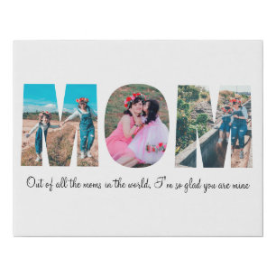 Mom Photo Collage Faux Wrapped Canvas