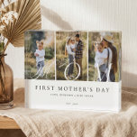 Mom Photo Collage First Mother's Day Keepsake Gift<br><div class="desc">Celebrate Mom's first Mother's Day with this elegant Modern Mom Photo Collage First Mother's Day Keepsake Gift Photo Block, designed to beautifully showcase 3 cherished memories in a modern, elegant, and meaningful way. Featuring a minimal and elegant photo collage layout with space for 3 photos, this design keeps the focus...</div>