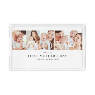 Mom Photo Collage First Mother's Day Keepsake Gift Acrylic Tray