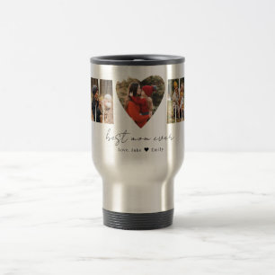 Mom Photo Collage Heart Photo Mother's Day Travel Travel Mug