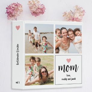 Mom Photo Collage Memories 3 Ring Binder