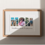 Mom Photo Collage Poster<br><div class="desc">This is a photo collage that spells out the word MOM along with a custom message. This is the perfect gift for mom for mother's day,  her birthday or Christmas.</div>