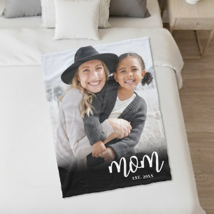 Mom Photo Gift Fleece Blanket