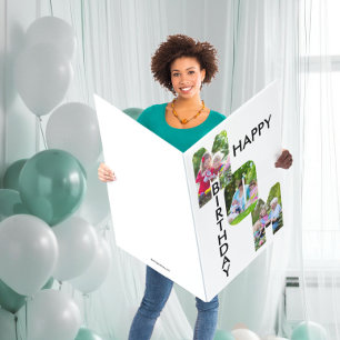 MOM Photo Letter Collage Giant Birthday Card