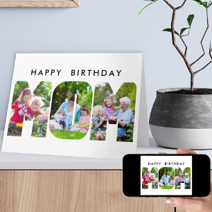 MOM Photo Letter Cutout Birthday Card