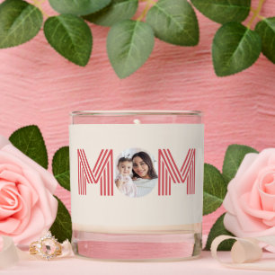 Mom Photo Minimal Modern Mothers Day Gift Scented Candle