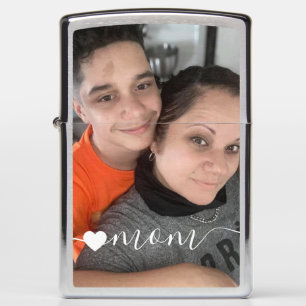 Mom Photo Mothers Day Heart Zippo Lighter