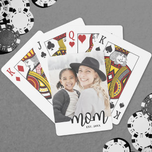 Mom Photo Mother's Day Poker Cards