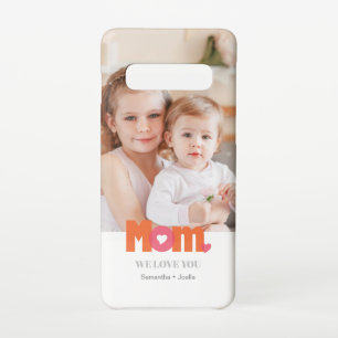 Mom Photo Orange/Pink Samsung Galaxy S10 Case