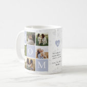 Mom Photo Square Gird Monogram & Personalized Coffee Mug (Front Left)