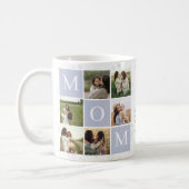 Mom Photo Square Gird Monogram & Personalized Coffee Mug (Left)