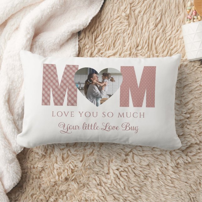 Mom Photo Throw Pillow (Blanket)