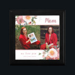 Mom Photo We love you Mother's Day Gift Floral  Gift Box<br><div class="desc">Mom personalized gift box with floral arrangements</div>