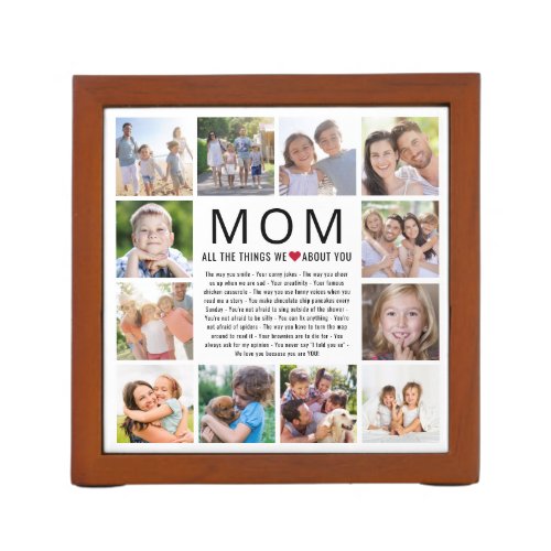 Mom Photos Things We Love About You Mothers Day Desk Organizer