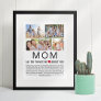 Mom Photos Things We Love About You Mother's Day  Poster