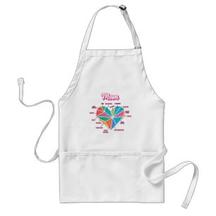 Mom Pie Heart All Mom Titles Adult Apron