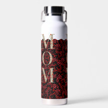 Mom Pilates Yoga dark red flowers