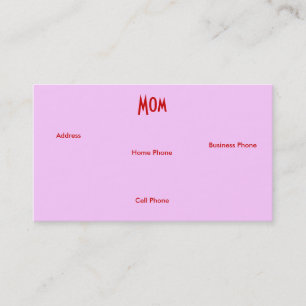 Mom Pink Rose I Profile Card