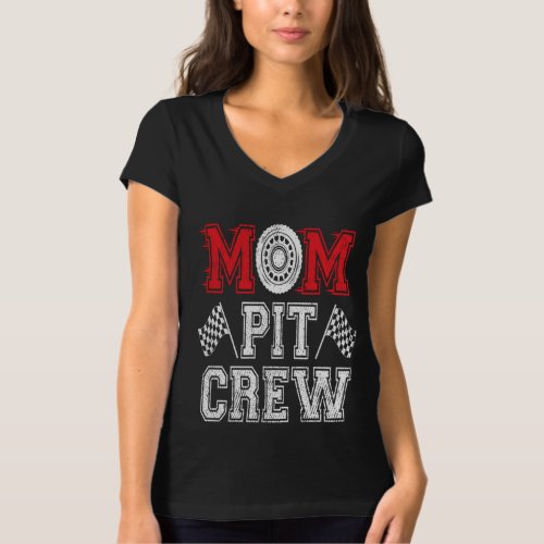 Mom Pit Crew Car Racing Mother Mechanic Gift T_Shirt