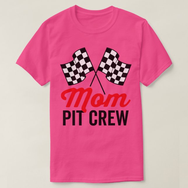 Mom Pit Crew for Racing Party Costume 1 T-Shirt (Design Front)