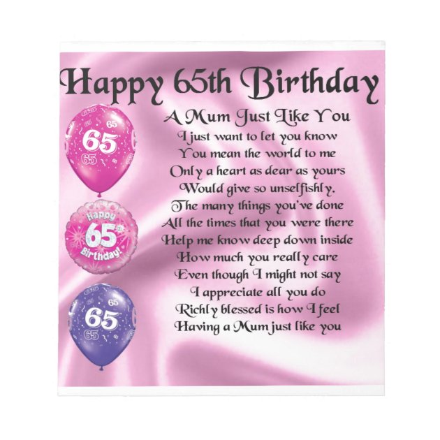 mum 65th birthday gift ideas