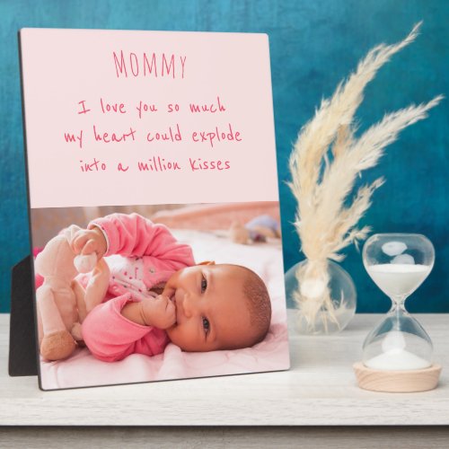 Mom Poem and Custom Baby Girl Photo Plaque