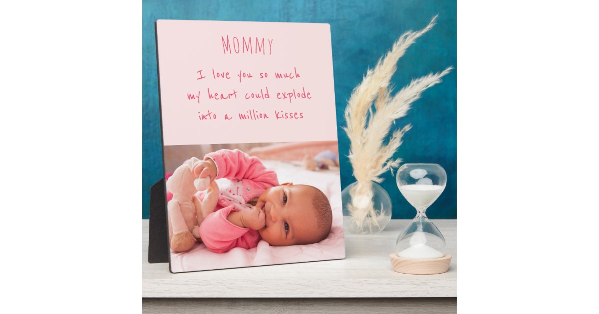 Mom Poem And Custom Baby Girl Photo Plaque Zazzle Com