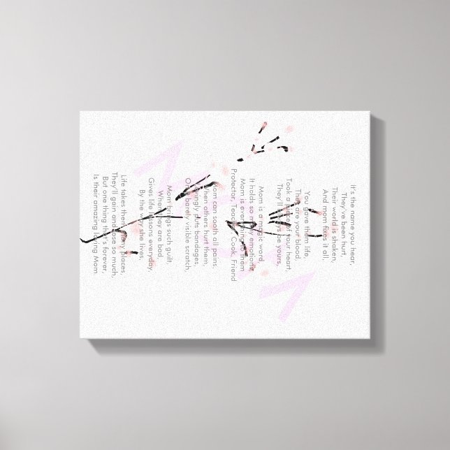 Mom Poem Canvas Print (Front)