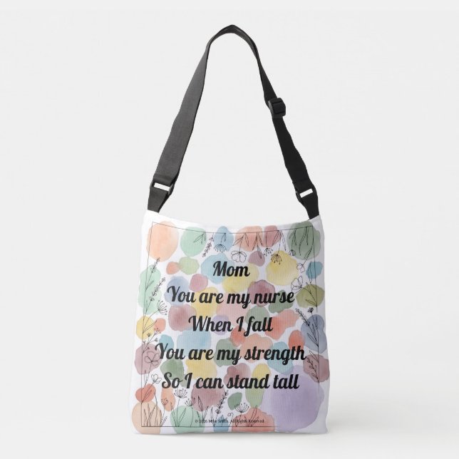 Mom Poem Crossbody Bag (Front)