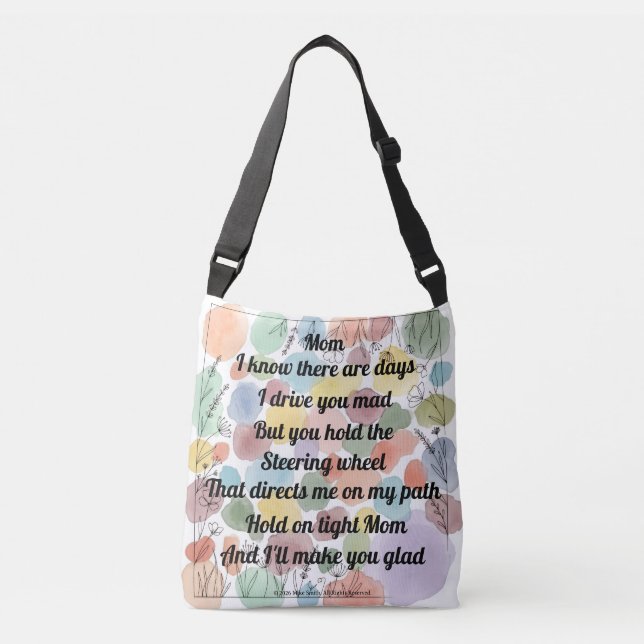 Mom Poem Crossbody Bag (Front)