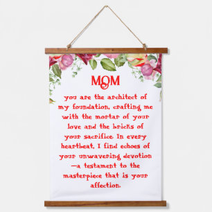 Mom Poem Hanging Tapestry