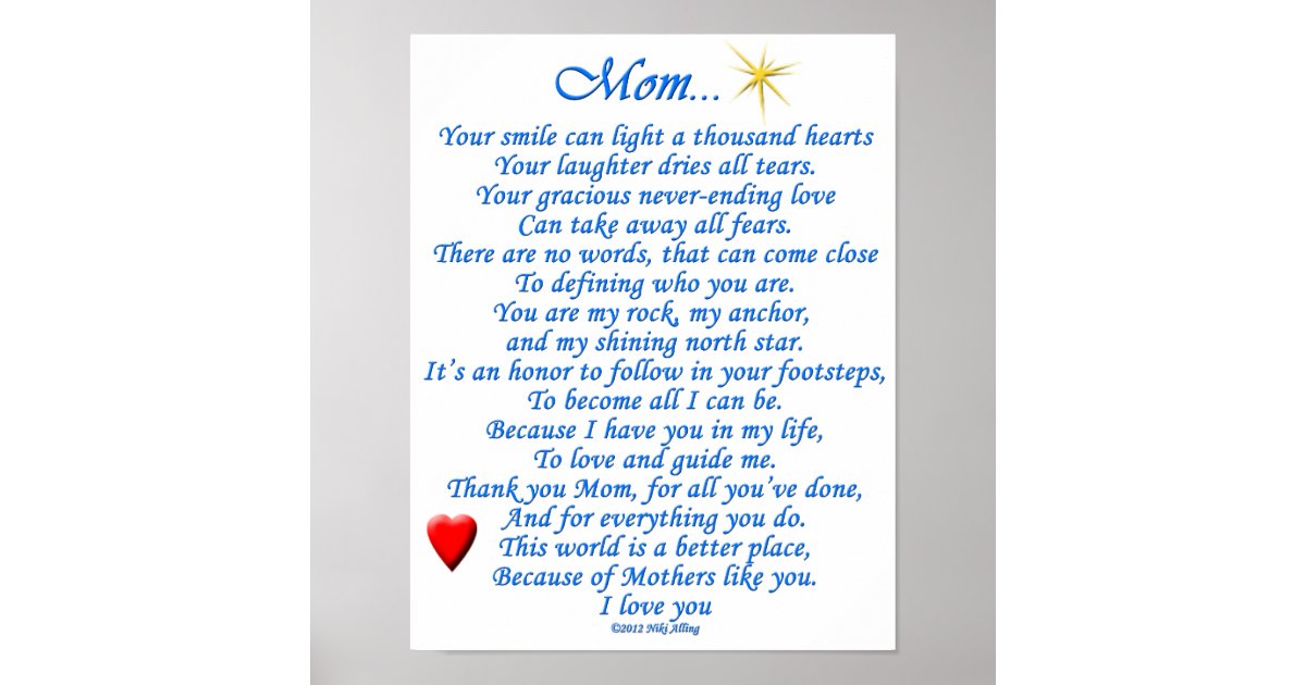 Mom... Poster | Zazzle