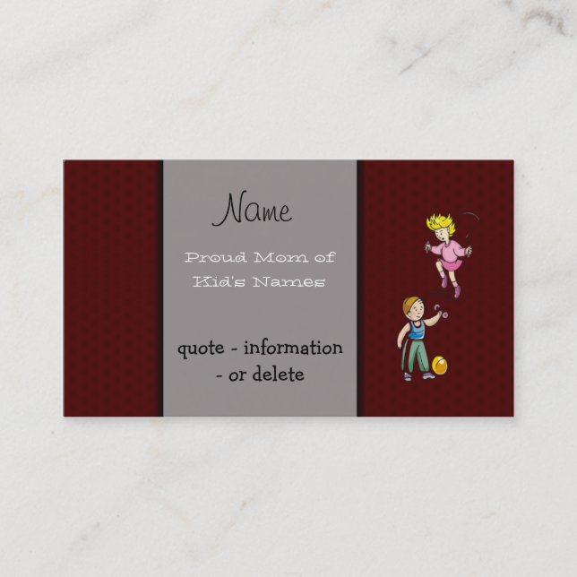 Mom Profile Card Template (Front)