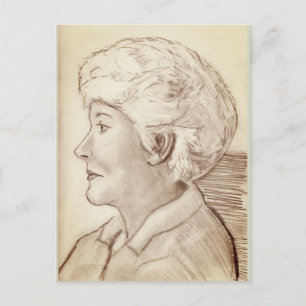 Mom Profile Portrait 2004 drawing Postcard