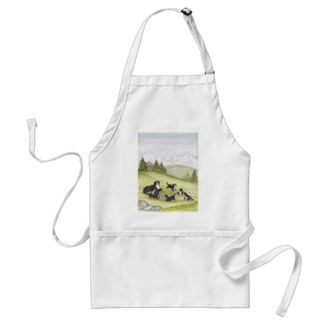Mom & Pups Adult Apron (Front)