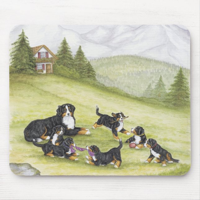 Mom & Pups Mouse Pad (Front)