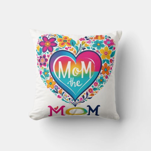 mom queen of my heart throw pillow