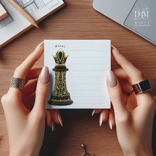 MOM Queen of my life, Golden Script Black Chess  Notepad