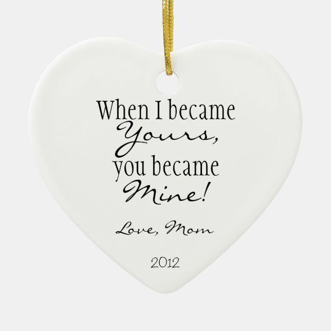 Mom quote ceramic ornament (Front)