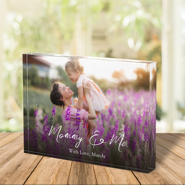 Mom Quote Personalized Photo Keepsake Block (Creator Uploaded)