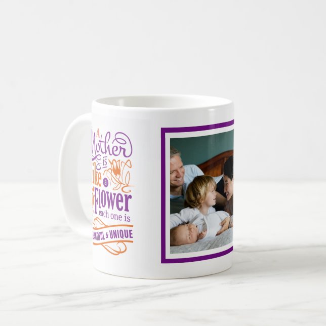 Mom Quote Photo Gift Mothers Day Birthday Chistmas Coffee Mug (Front Left)