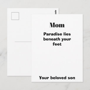 Mom Quote Post card Mom's Gift