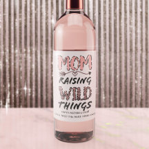 Mom Raising Wild Things Quote Funny Leopard Print 