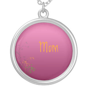 Mom, retro flowers necklace