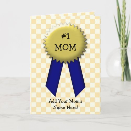 Mom Ribbon Award Mothers Day Card