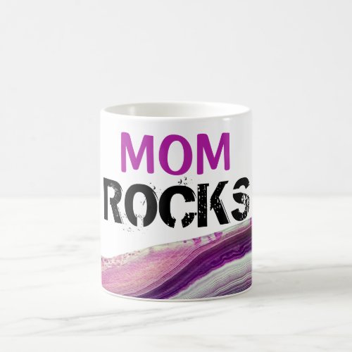  Mom Rocks Lapidary Agate Stone Coffee Mug